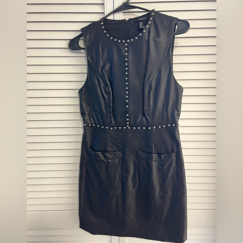 Leather dress